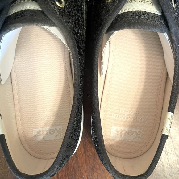 ♠️ Keds x Kate Spade Champion Glitter Women’s Sneaker-Black Size 6.5W - Picture 13 of 15